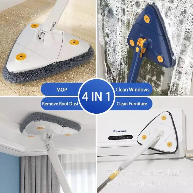 Multipurpose 360° Triangle Mop – Twist, Squeeze & Clean Every Corner