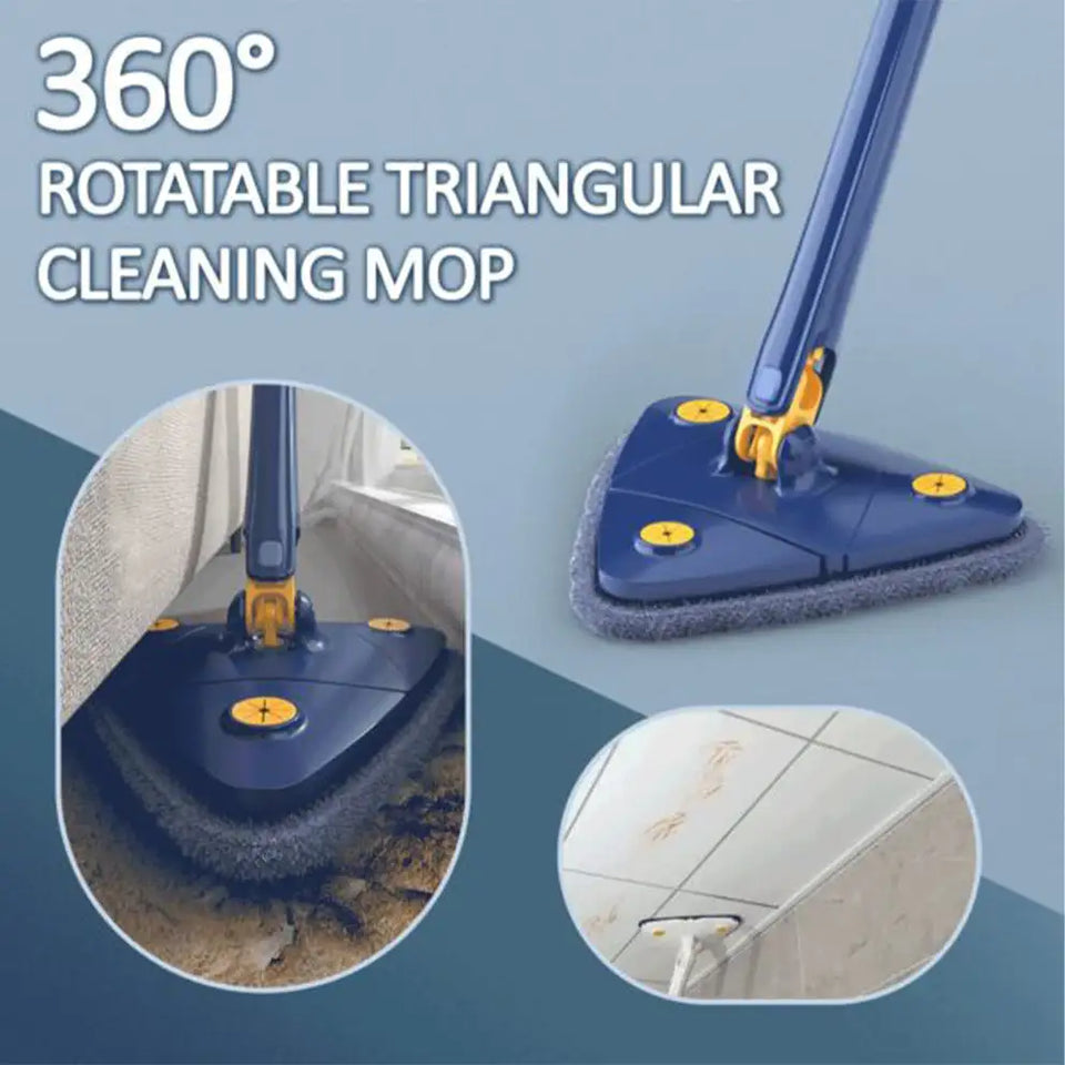 Multipurpose 360° Triangle Mop – Twist, Squeeze & Clean Every Corner